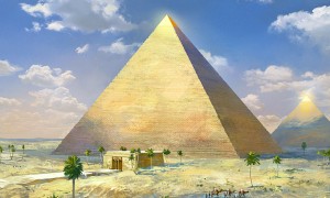 Artist rendition of the Great Pyramid of Giza